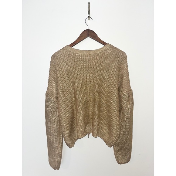 Kika Vargas Sweaters - Kika Vargas x Target Metallic Gold‎ Back Tie Limited Edition Sweater Women's | L